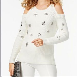 I.N.C  Off Shoulder Embellished Sweater 🌺